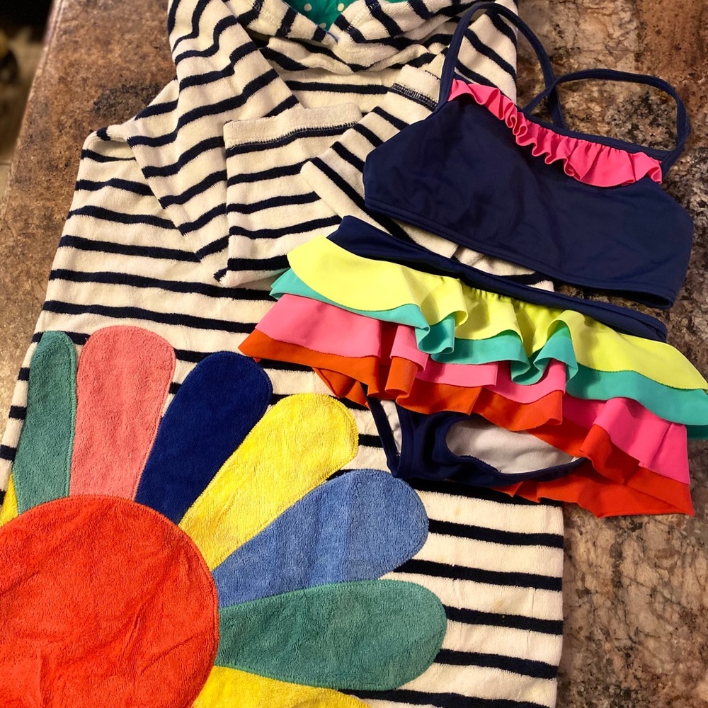 Colorful and cute Mini Biden Swimsuit and Coverup.